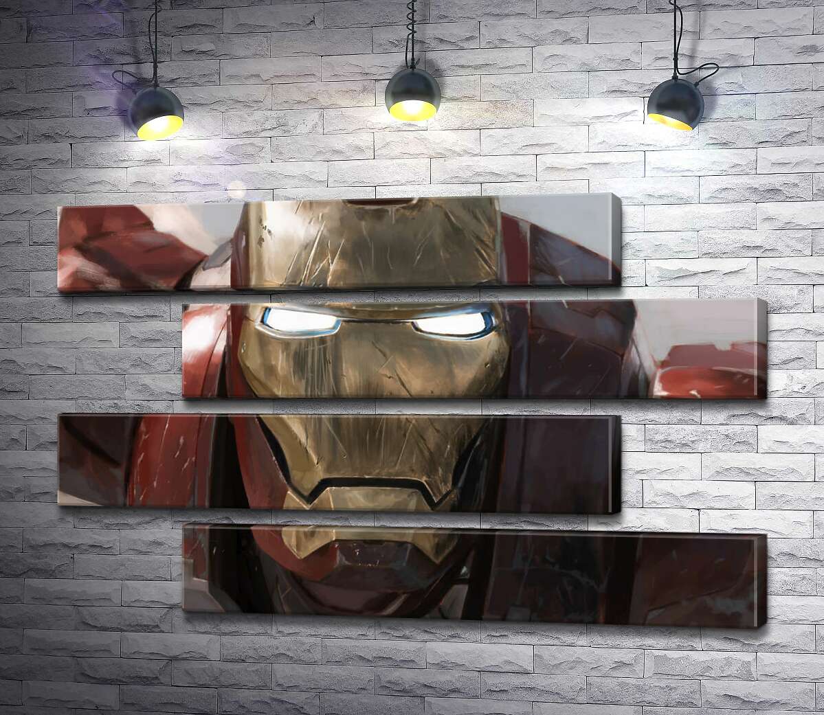 модульна картина Брутальне обличчя Залізної людини (Iron man) (Модуль №23)