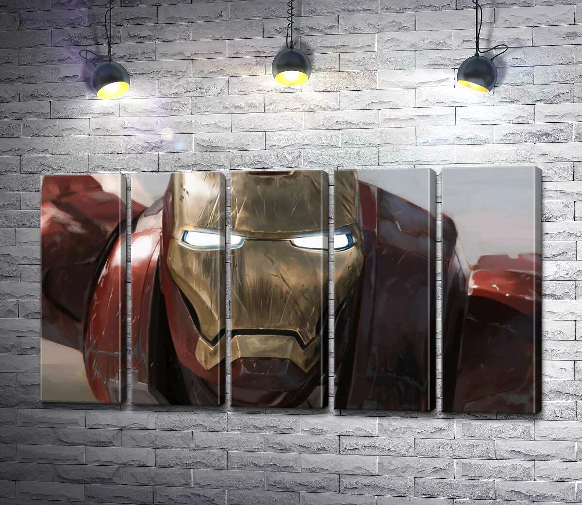 модульна картина Брутальне обличчя Залізної людини (Iron man) (Модуль №26)