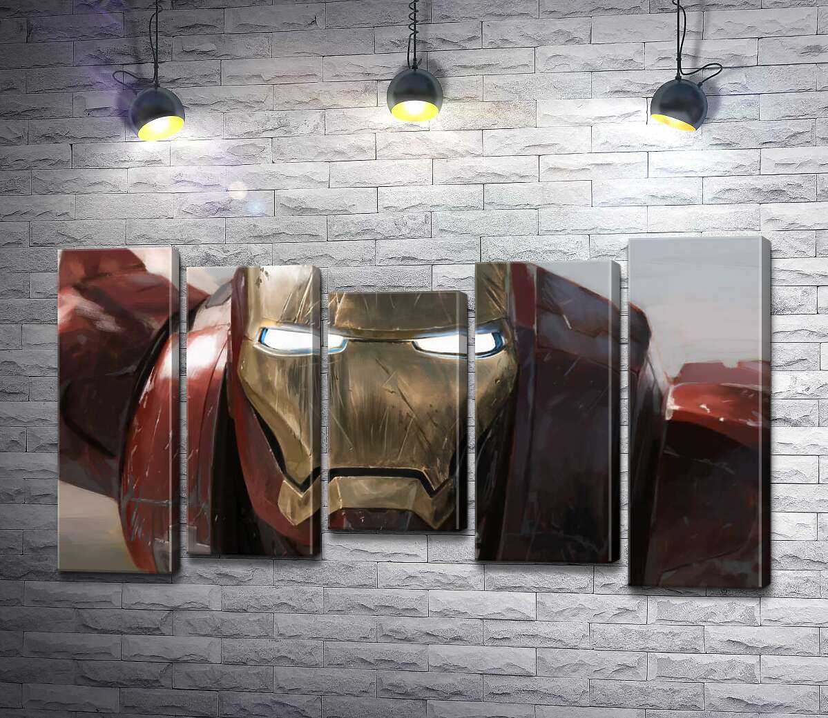 модульна картина Брутальне обличчя Залізної людини (Iron man) (Модуль №27)