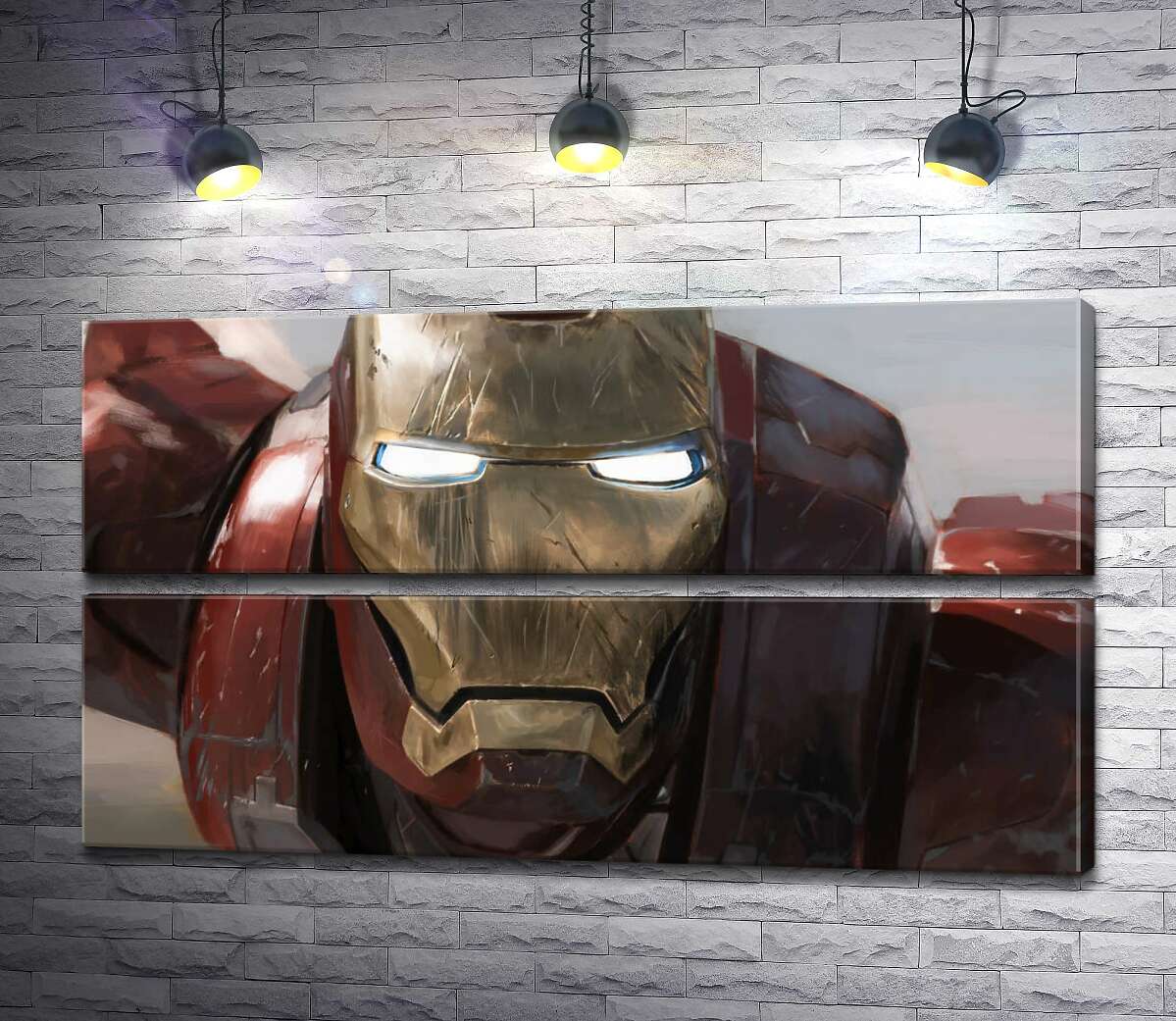 модульна картина Брутальне обличчя Залізної людини (Iron man) (Модуль №7)