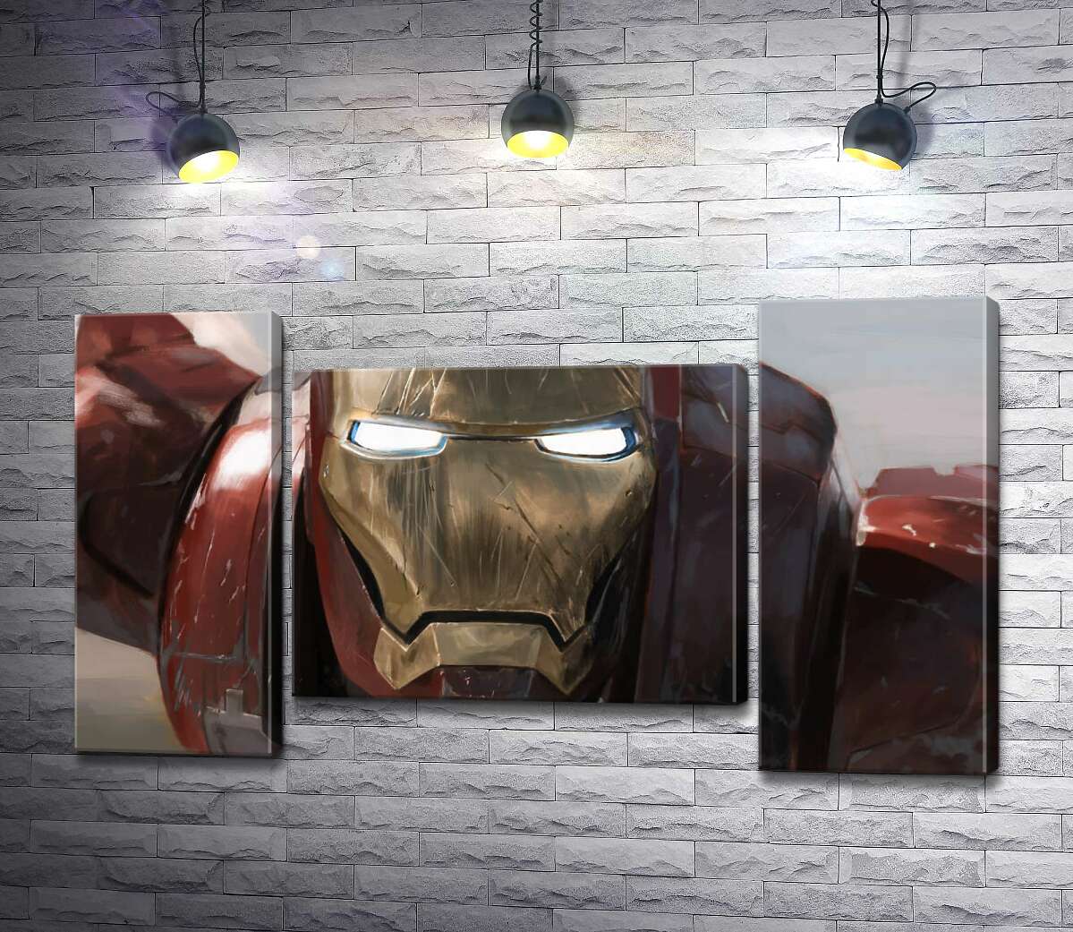 модульна картина Брутальне обличчя Залізної людини (Iron man) (Модуль №11)