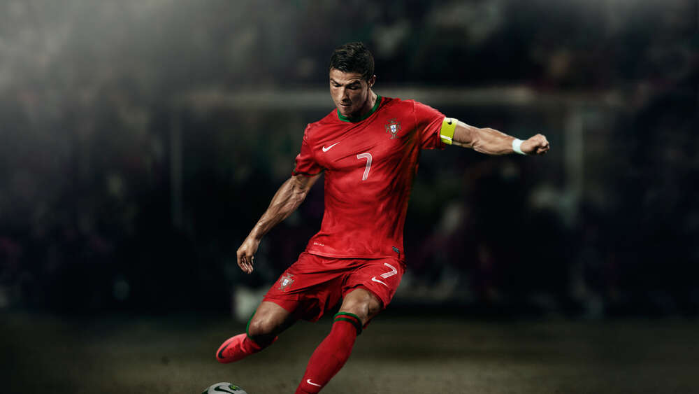 картина-постер Капитан португальской сборной – Криштиану Роналду (Cristiano Ronaldo)