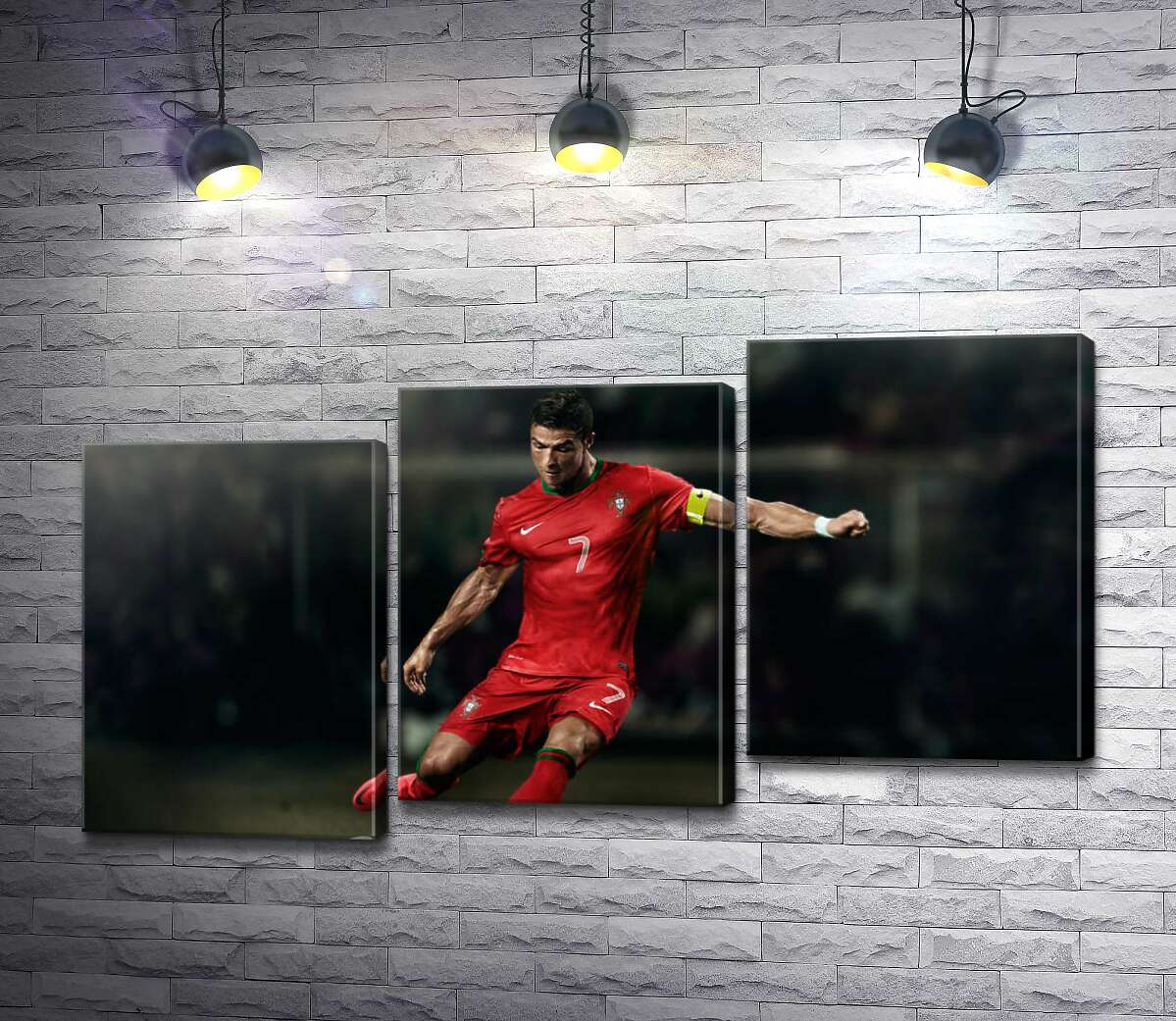 модульная картина Капитан португальской сборной – Криштиану Роналду (Cristiano Ronaldo) (Модуль №14)