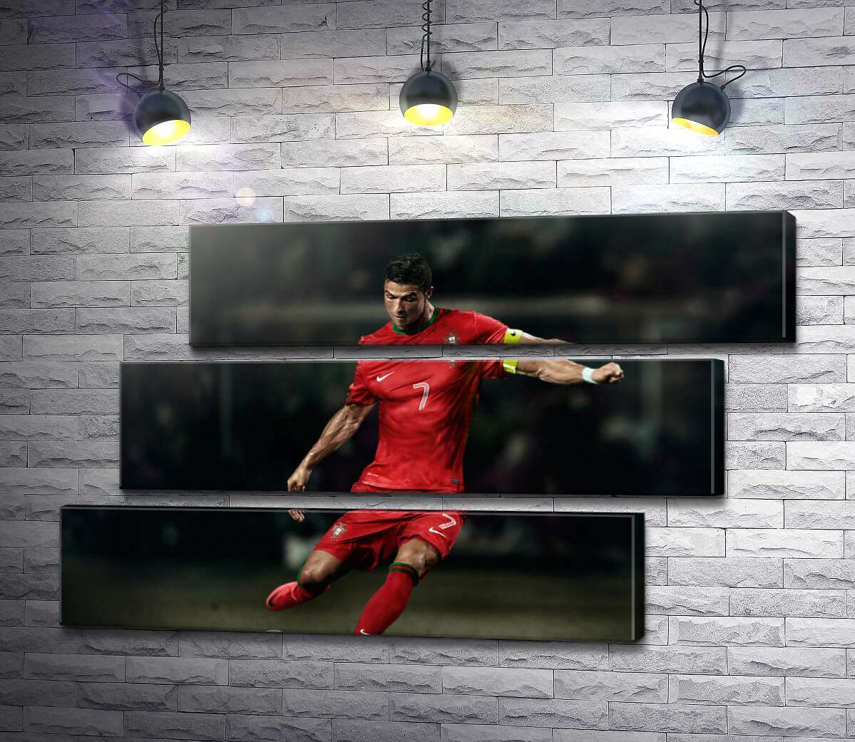 модульная картина Капитан португальской сборной – Криштиану Роналду (Cristiano Ronaldo) (Модуль №17)