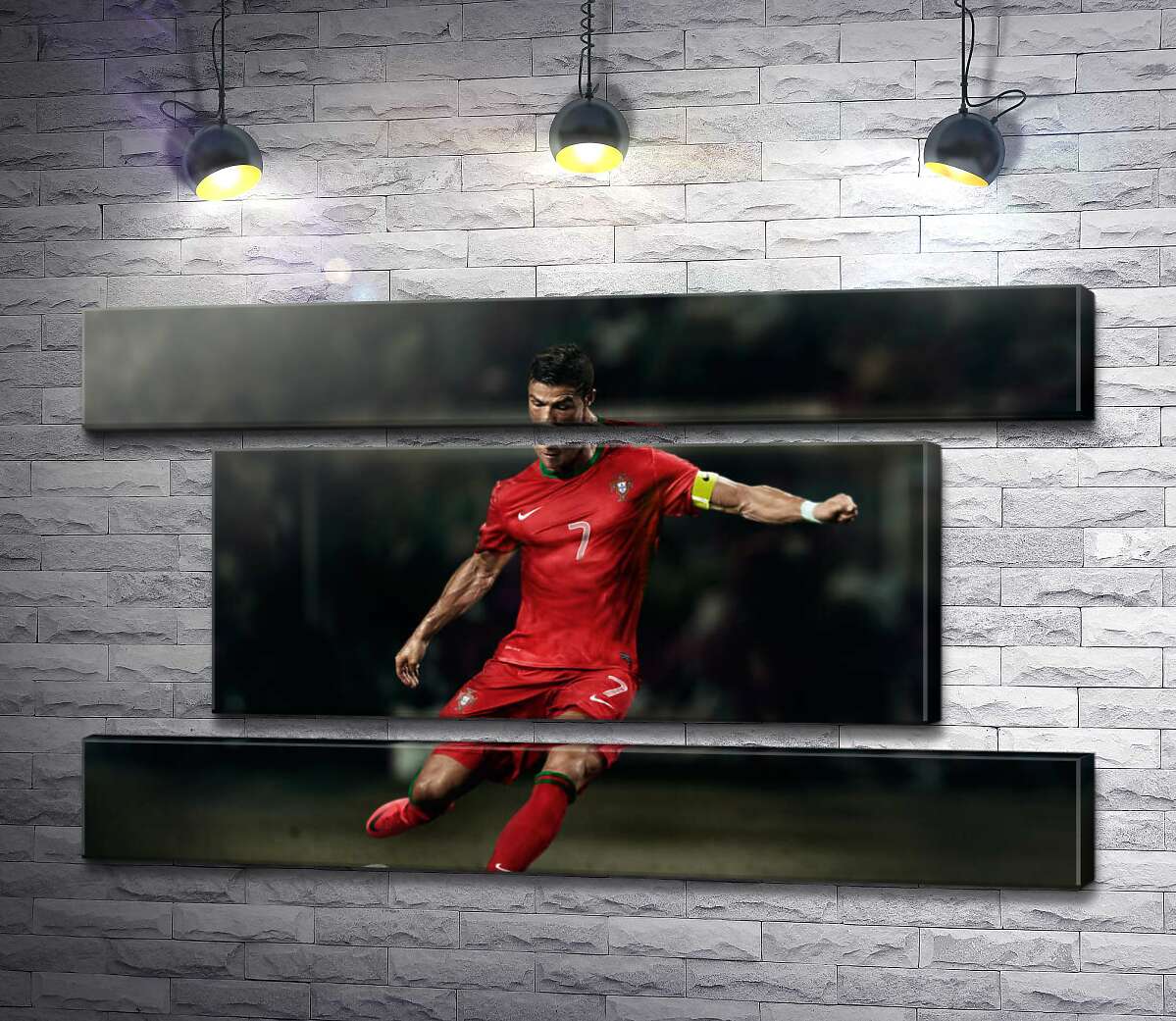 модульная картина Капитан португальской сборной – Криштиану Роналду (Cristiano Ronaldo) (Модуль №18)