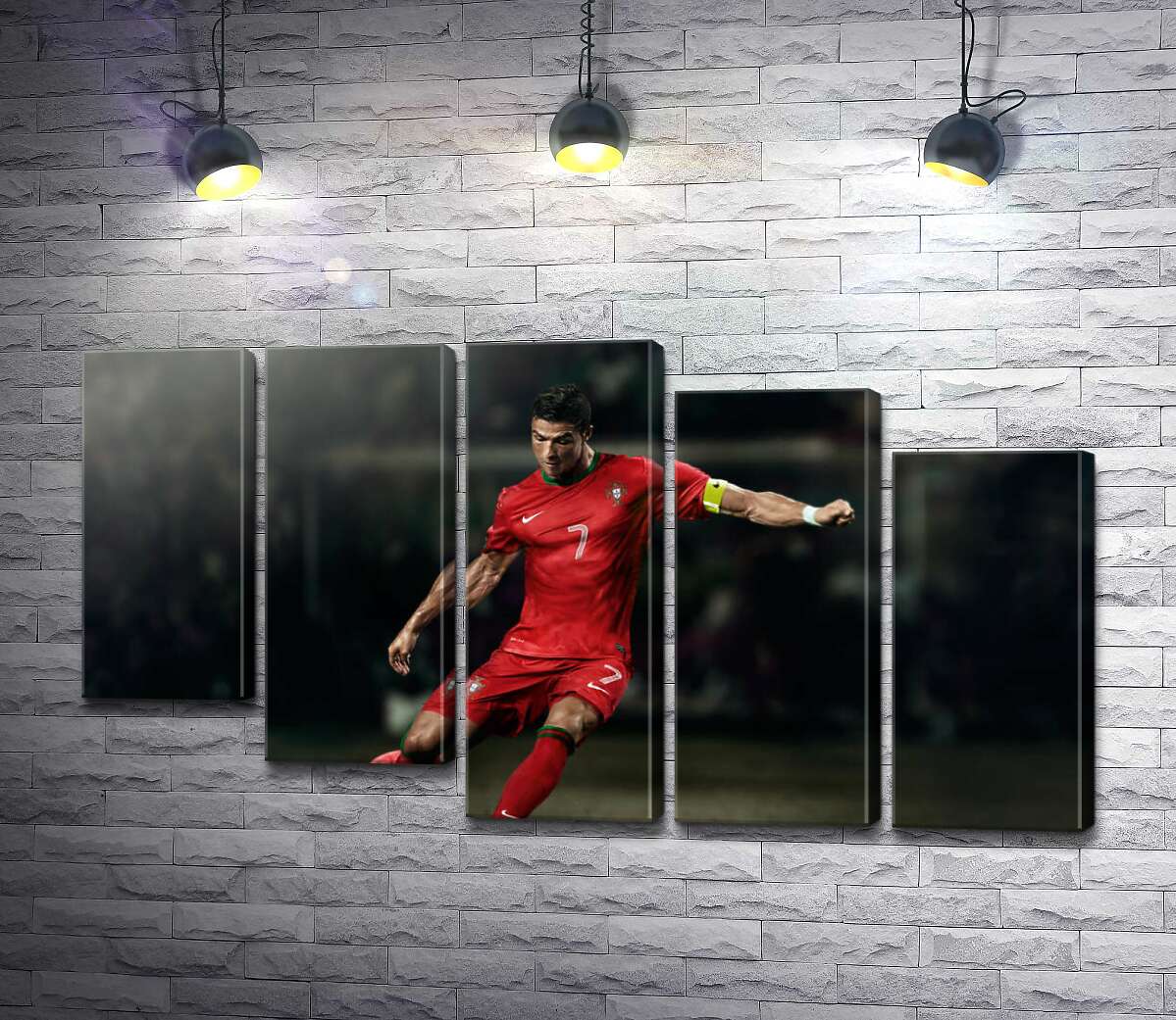 модульная картина Капитан португальской сборной – Криштиану Роналду (Cristiano Ronaldo) (Модуль №28)