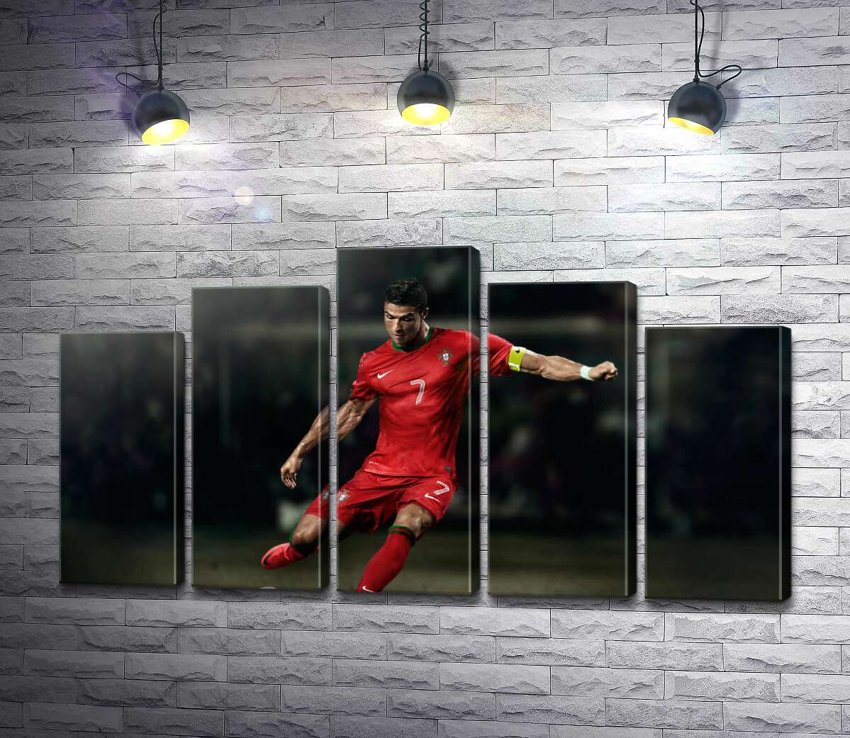 модульная картина Капитан португальской сборной – Криштиану Роналду (Cristiano Ronaldo) (Модуль №29)