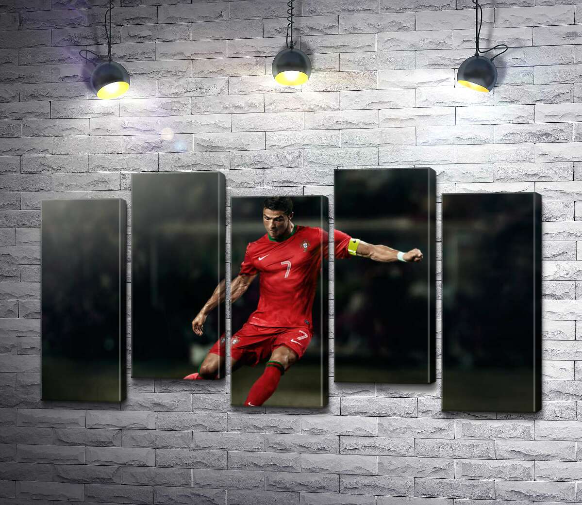 модульная картина Капитан португальской сборной – Криштиану Роналду (Cristiano Ronaldo) (Модуль №30)