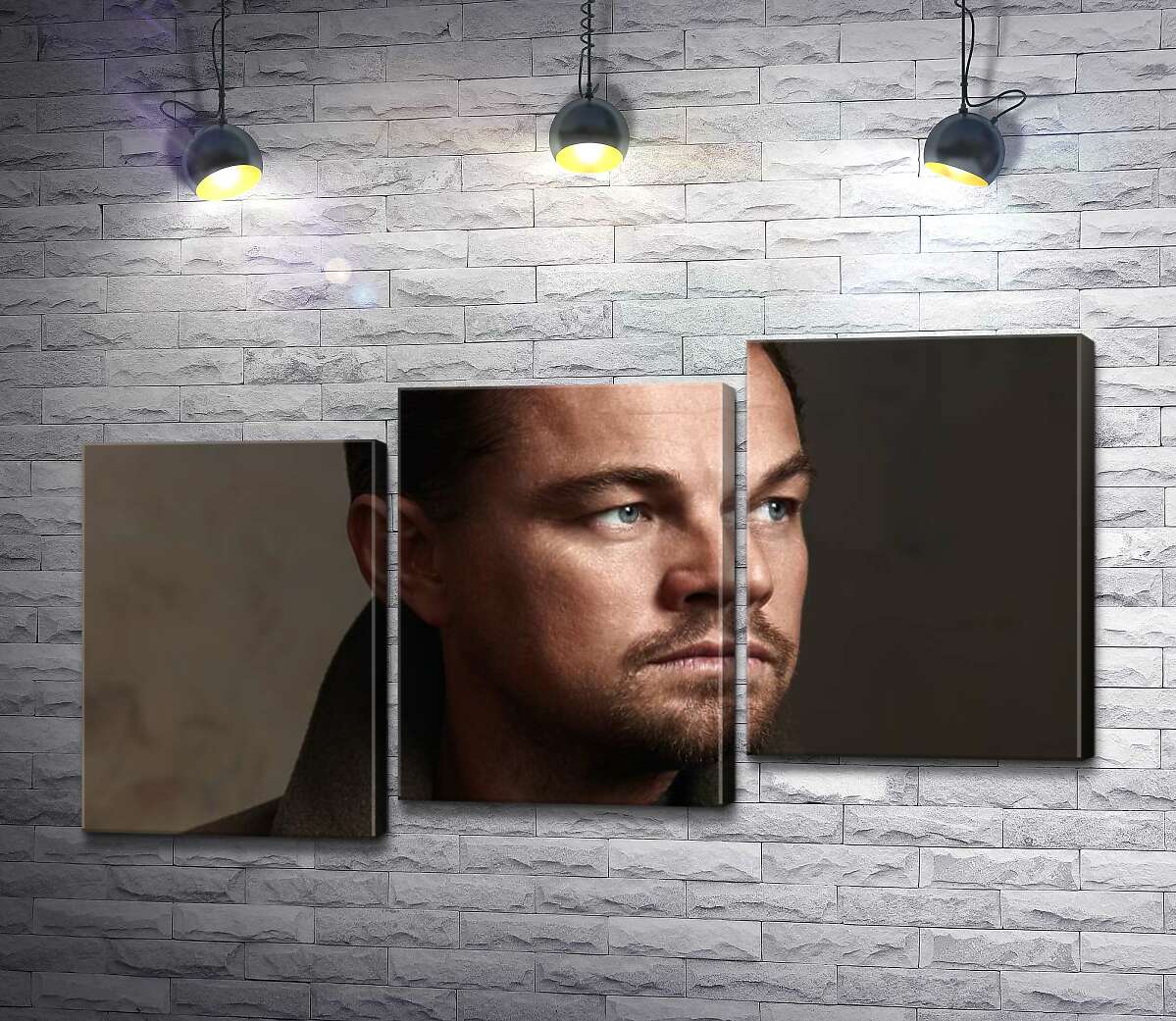 модульная картина Портрет знаменитого актера Леонардо Ди Каприо (Leonardo DiCaprio) (Модуль №14)