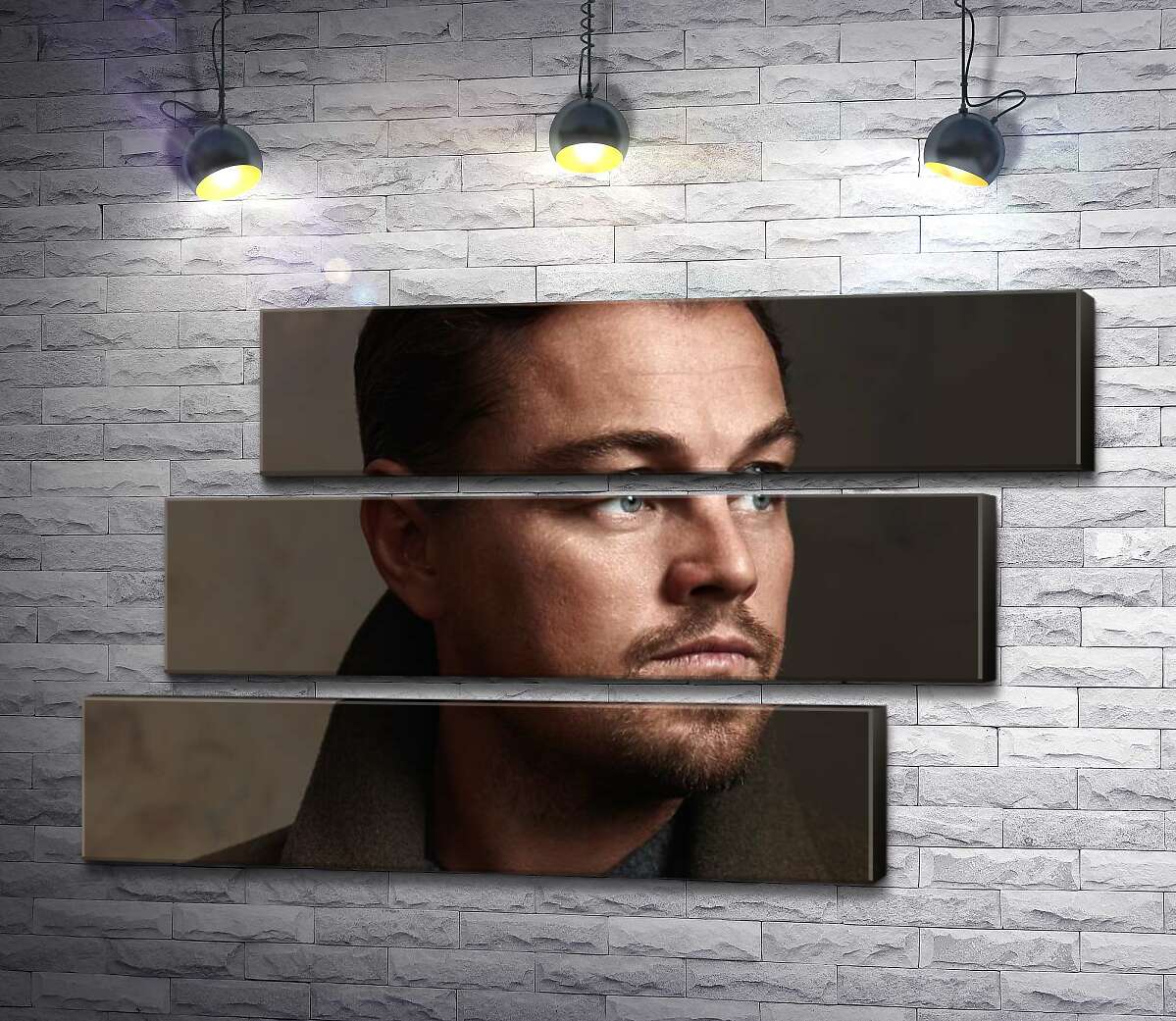 модульная картина Портрет знаменитого актера Леонардо Ди Каприо (Leonardo DiCaprio) (Модуль №17)