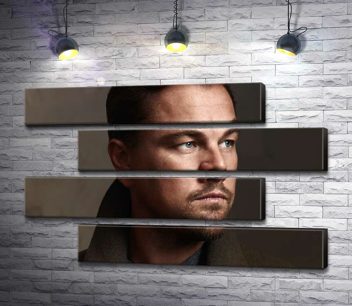 модульная картина Портрет знаменитого актера Леонардо Ди Каприо (Leonardo DiCaprio) (Модуль №23)