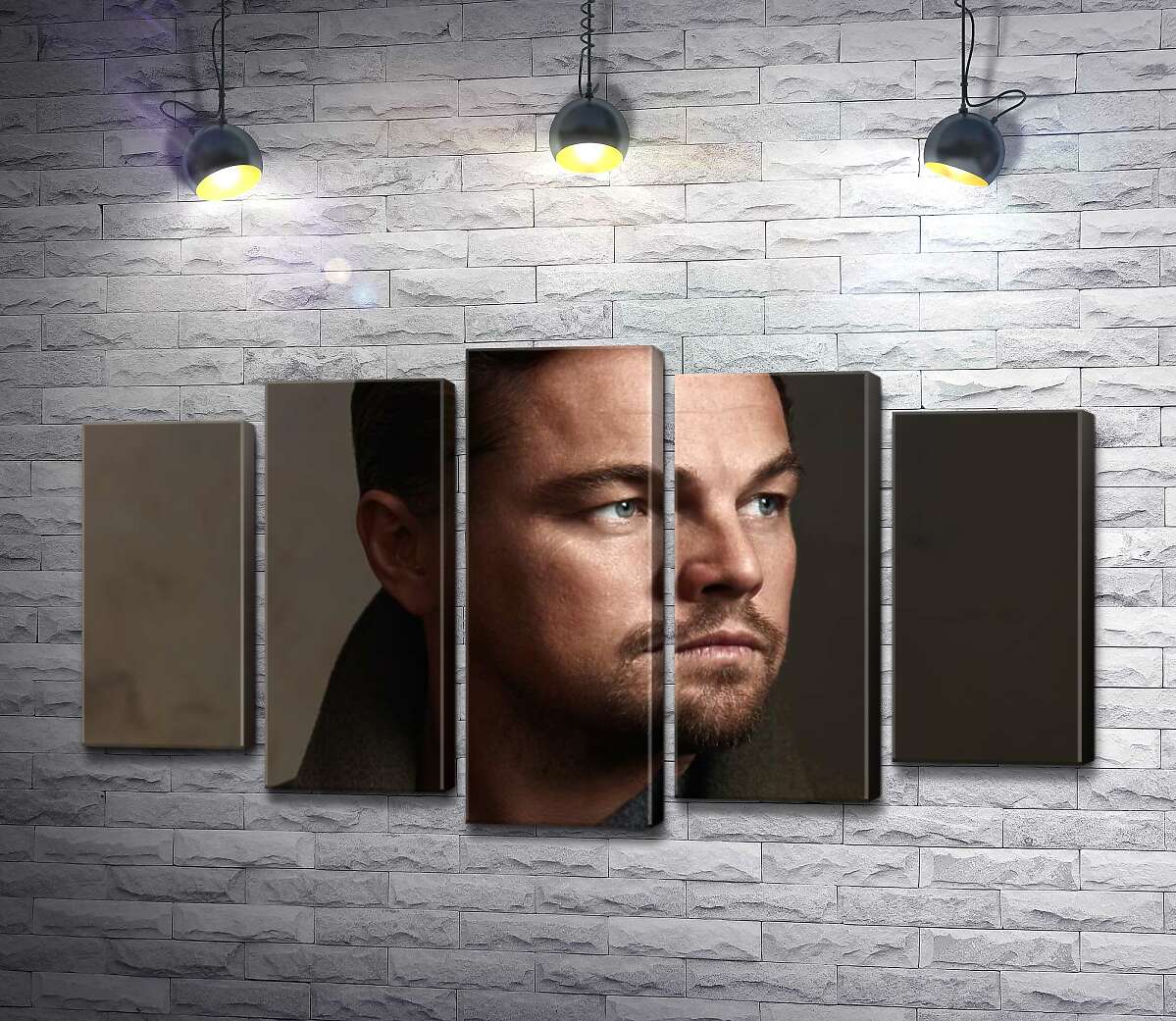 модульна картина Портрет знаменитого актора Леонардо Ді Капріо (Leonardo DiCaprio) (Модуль №4)