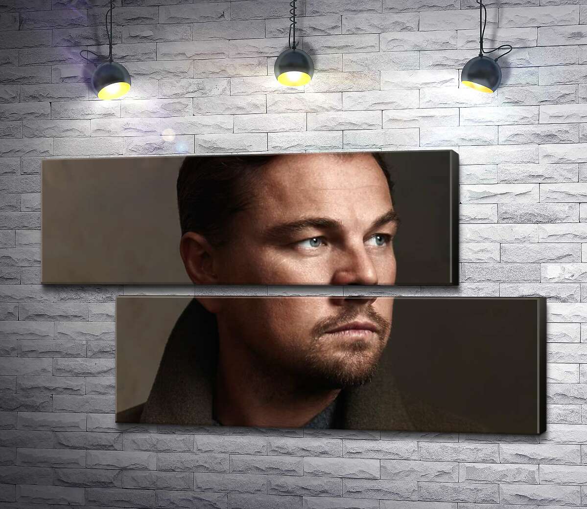 модульна картина Портрет знаменитого актора Леонардо Ді Капріо (Leonardo DiCaprio) (Модуль №8)