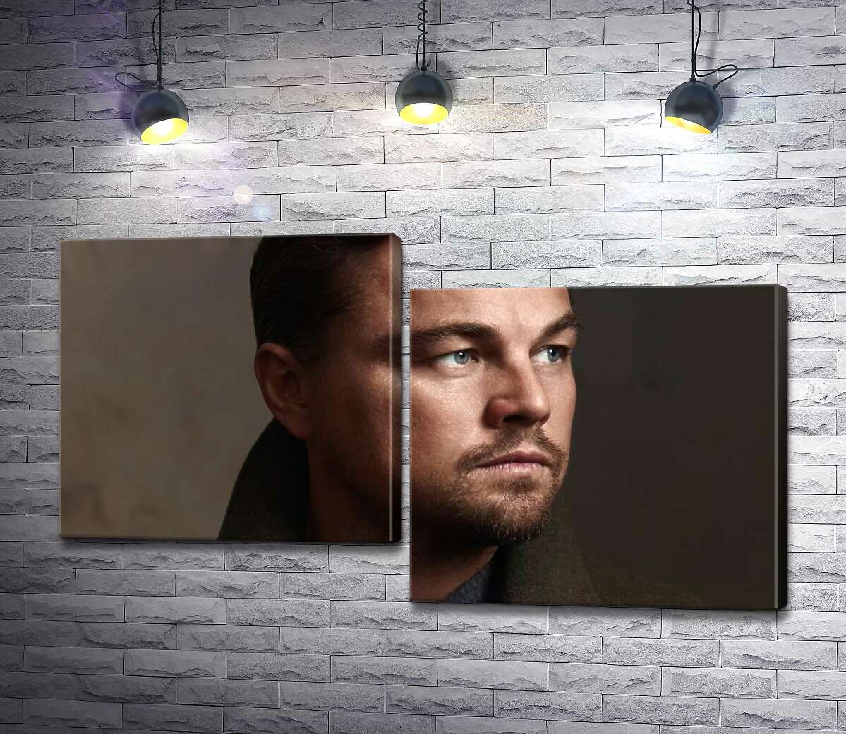 модульная картина Портрет знаменитого актера Леонардо Ди Каприо (Leonardo DiCaprio) (Модуль №9)
