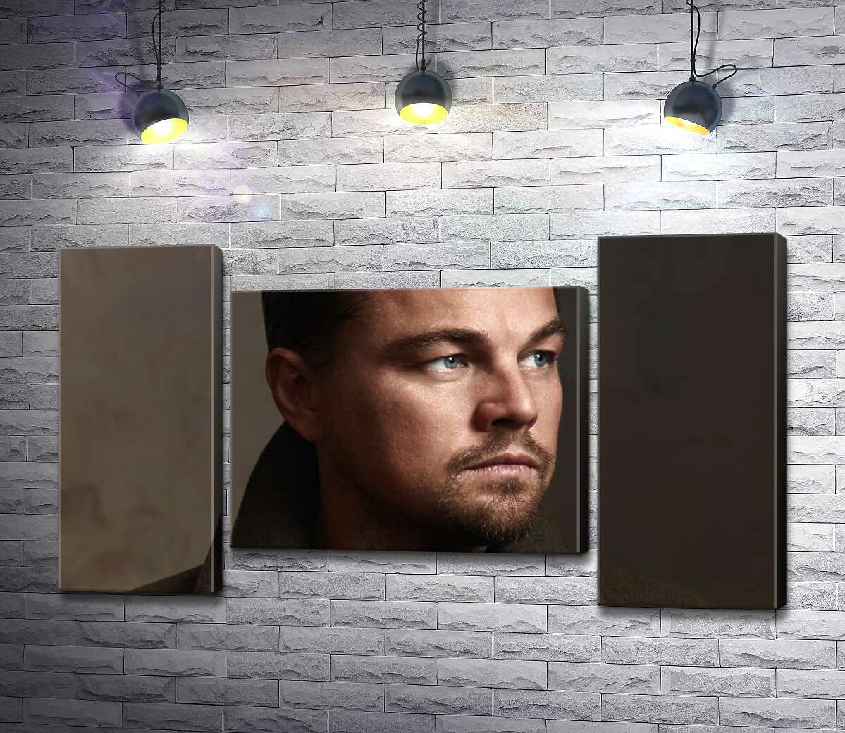модульная картина Портрет знаменитого актера Леонардо Ди Каприо (Leonardo DiCaprio) (Модуль №11)