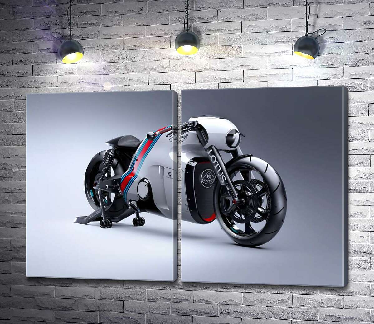 модульна картина Вишуканий дизайн мотоцикла Lotus C-01