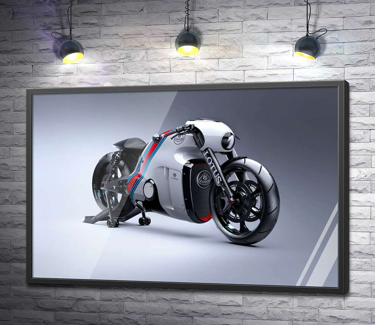 постер Изысканный дизайн мотоцикла Lotus C-01