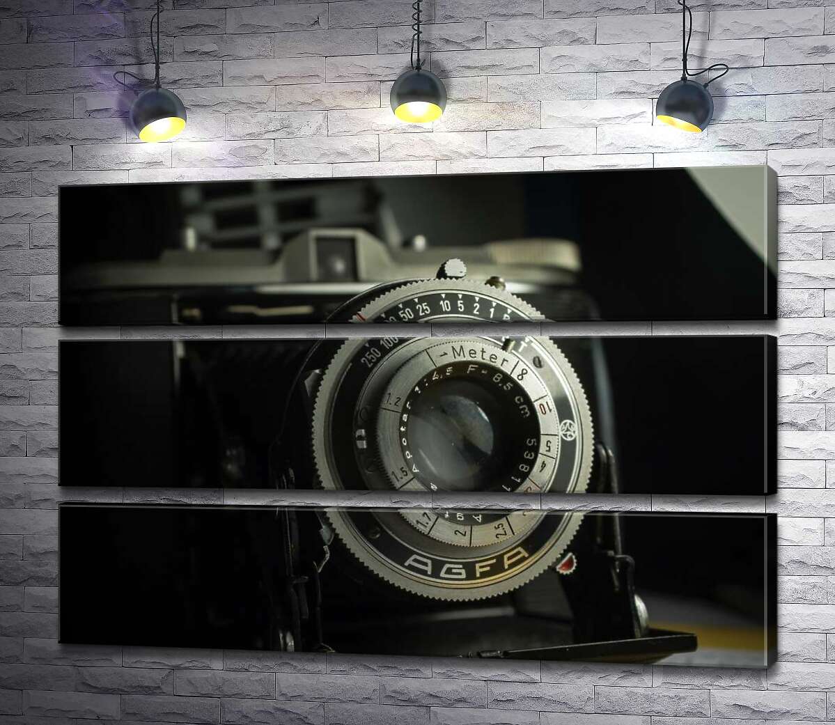 модульна картина Об'єктив ретро-камери Agfa Isolette (Модуль №15)