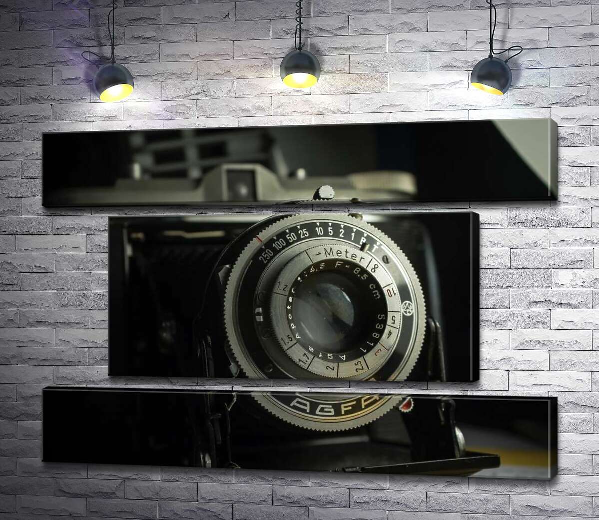 модульная картина Объектив ретро камеры Agfa Isolette (Модуль №18)