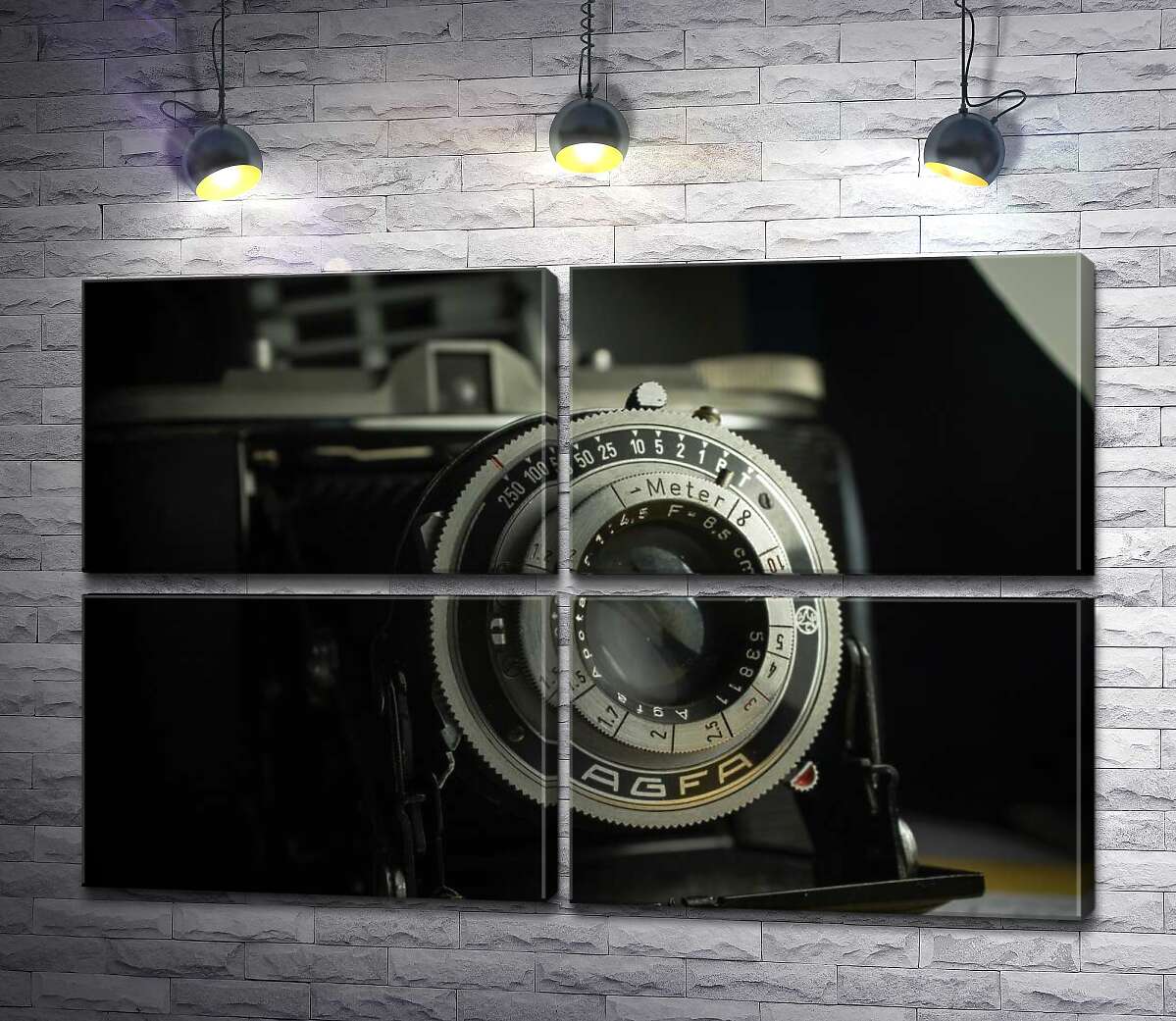 модульная картина Объектив ретро камеры Agfa Isolette (Модуль №25)