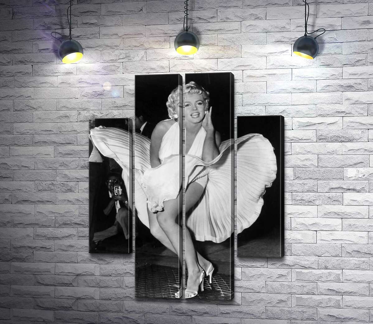 модульна картина Мерілін Монро (Marilyn Monroe) в знаменитій білій сукні (Модуль №20)