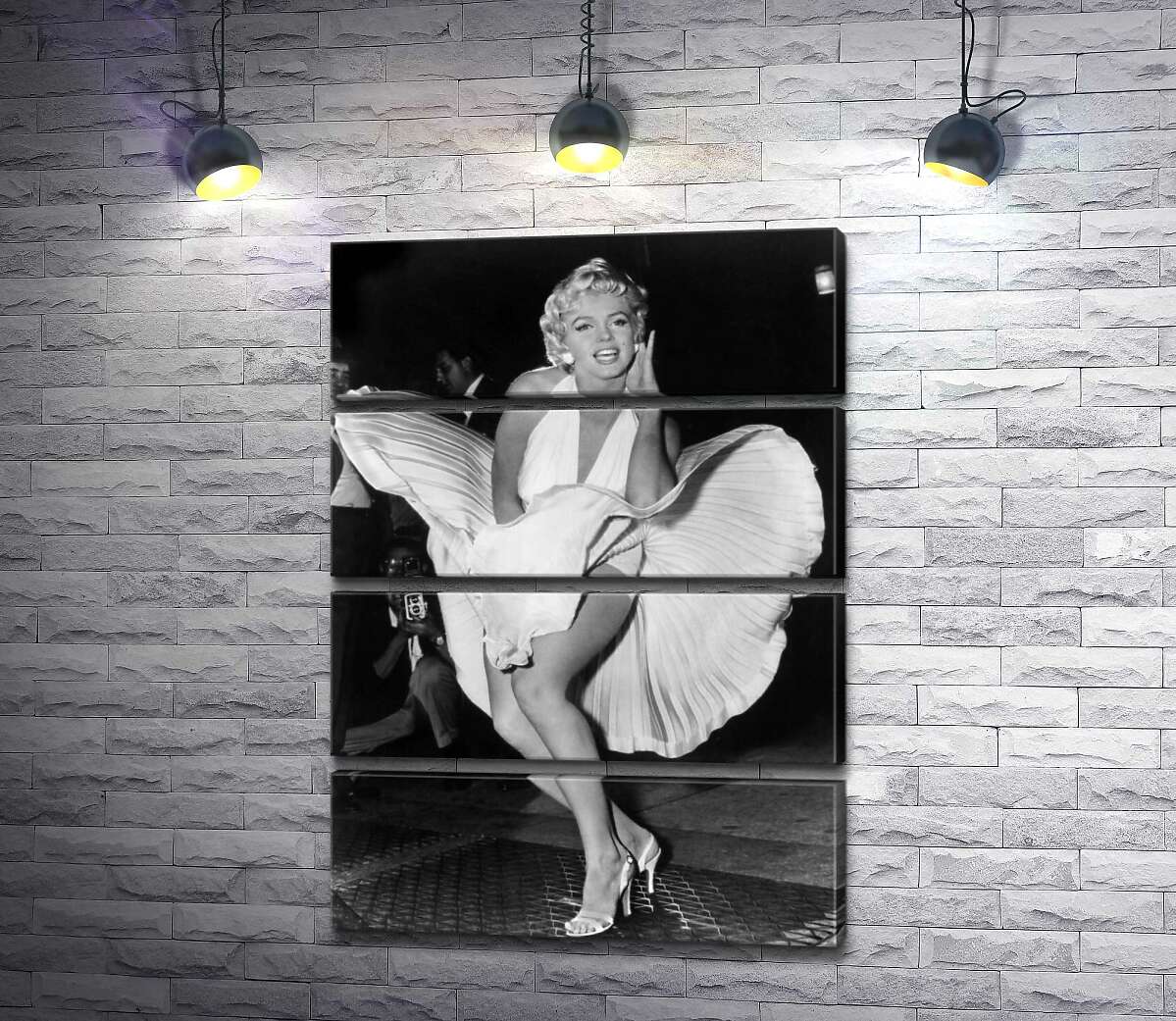 модульна картина Мерілін Монро (Marilyn Monroe) в знаменитій білій сукні (Модуль №22)