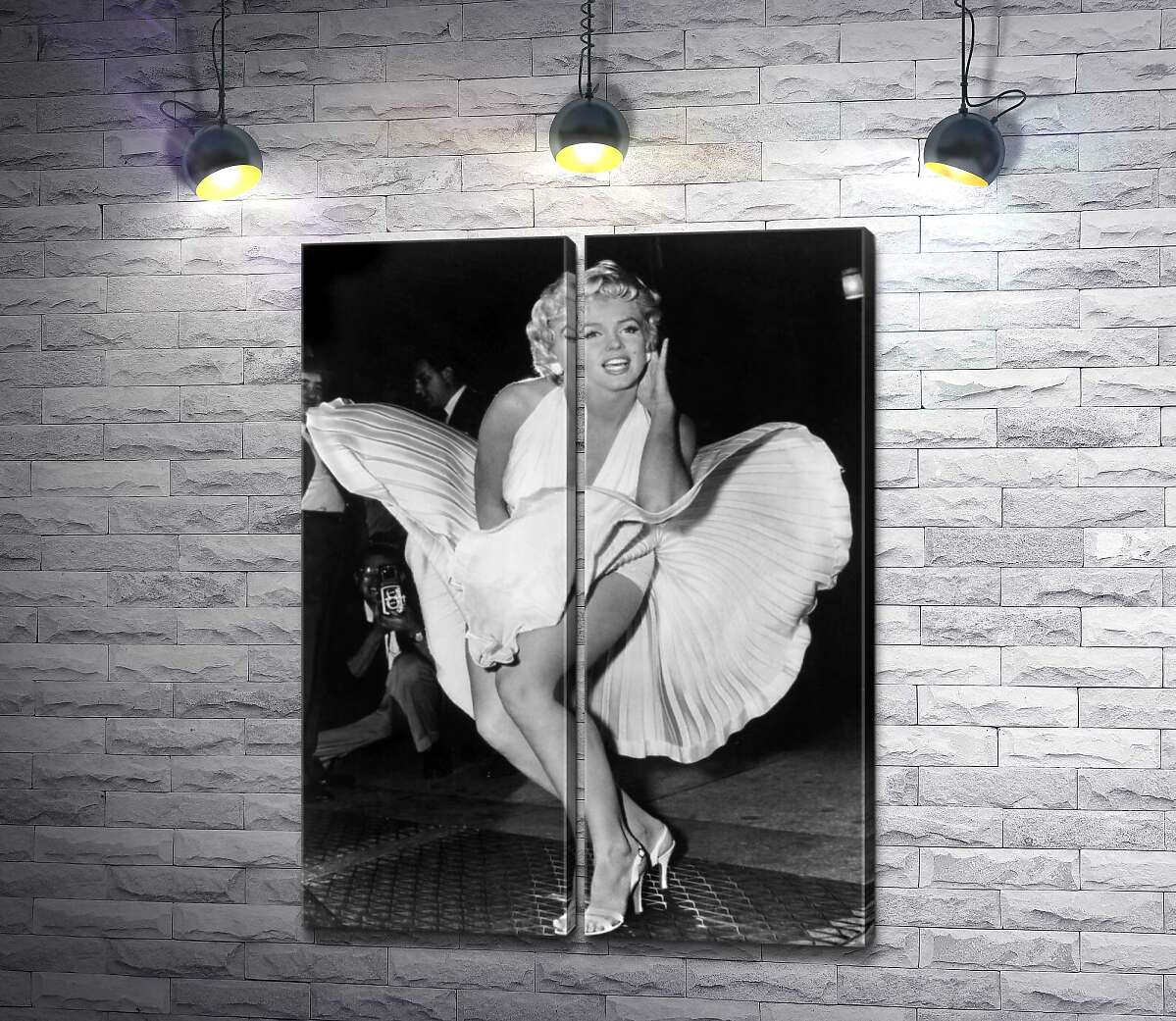 модульная картина Мэрилин Монро (Marilyn Monroe) в знаменитом белом платье