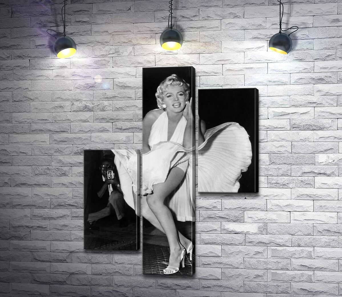 модульна картина Мерілін Монро (Marilyn Monroe) в знаменитій білій сукні (Модуль №12)