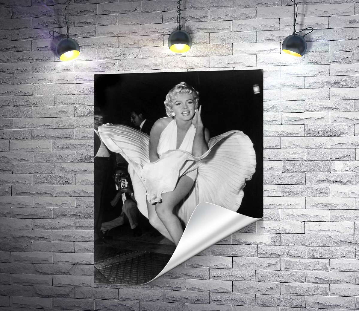 печать Мэрилин Монро (Marilyn Monroe) в знаменитом белом платье