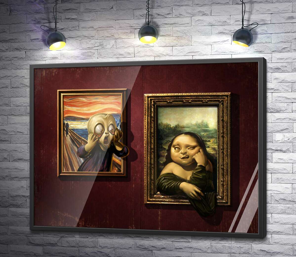 постер Битва картин: "Крик" (Skrik) против "Моны Лизы" (Mona Lisa)