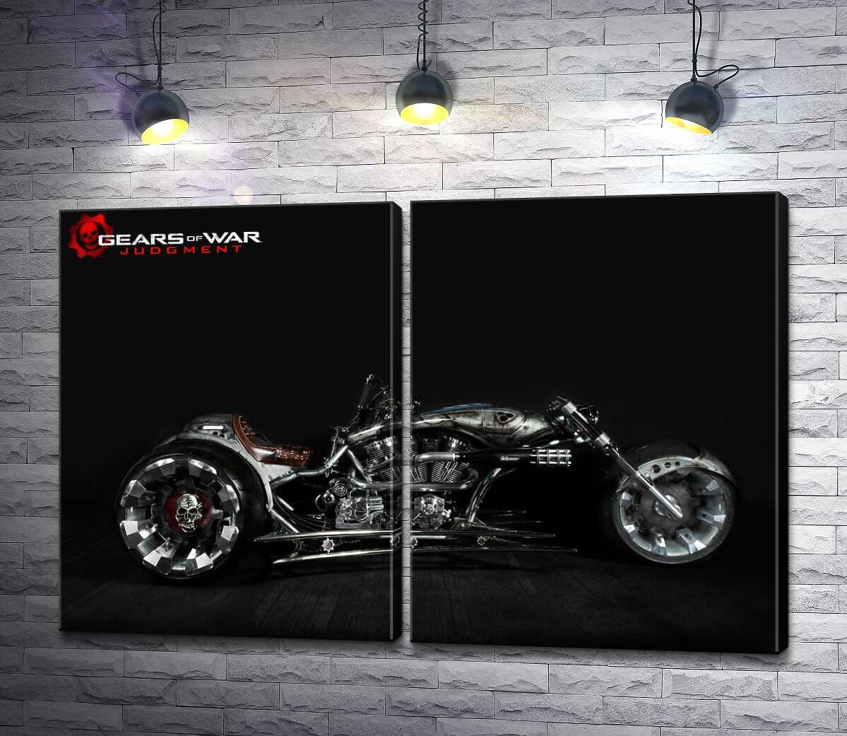 модульна картина Мотоцикл на постері до відеогри "Gears of War: Judgment"