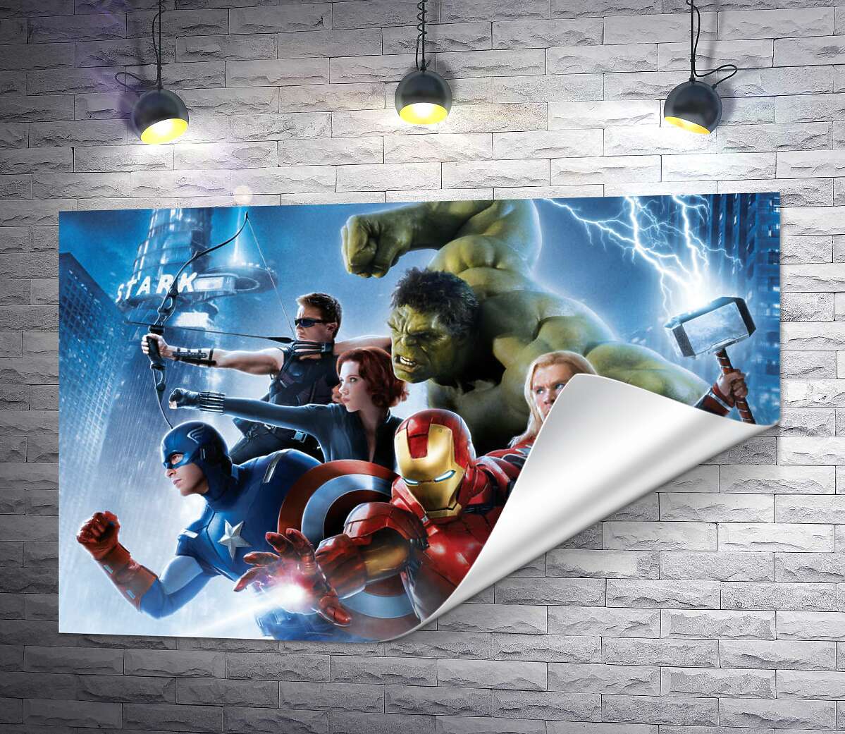 печать Отважные супергерои на постере к фильму "Мстители: Эра Альтрона" (Avengers: Age of Ultron)