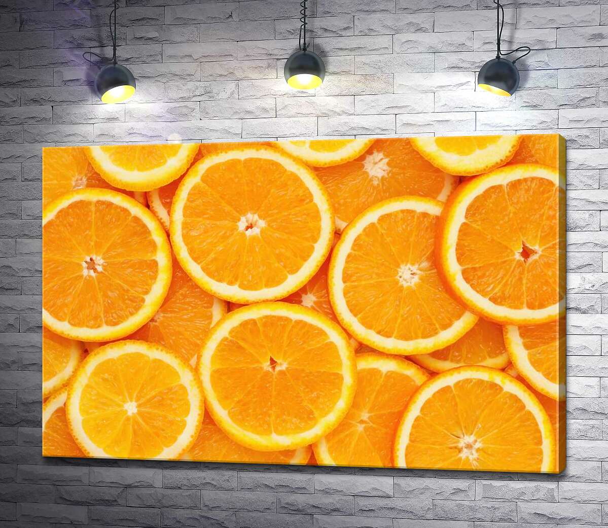 картина Соковитий візерунок зі скибок апельсина