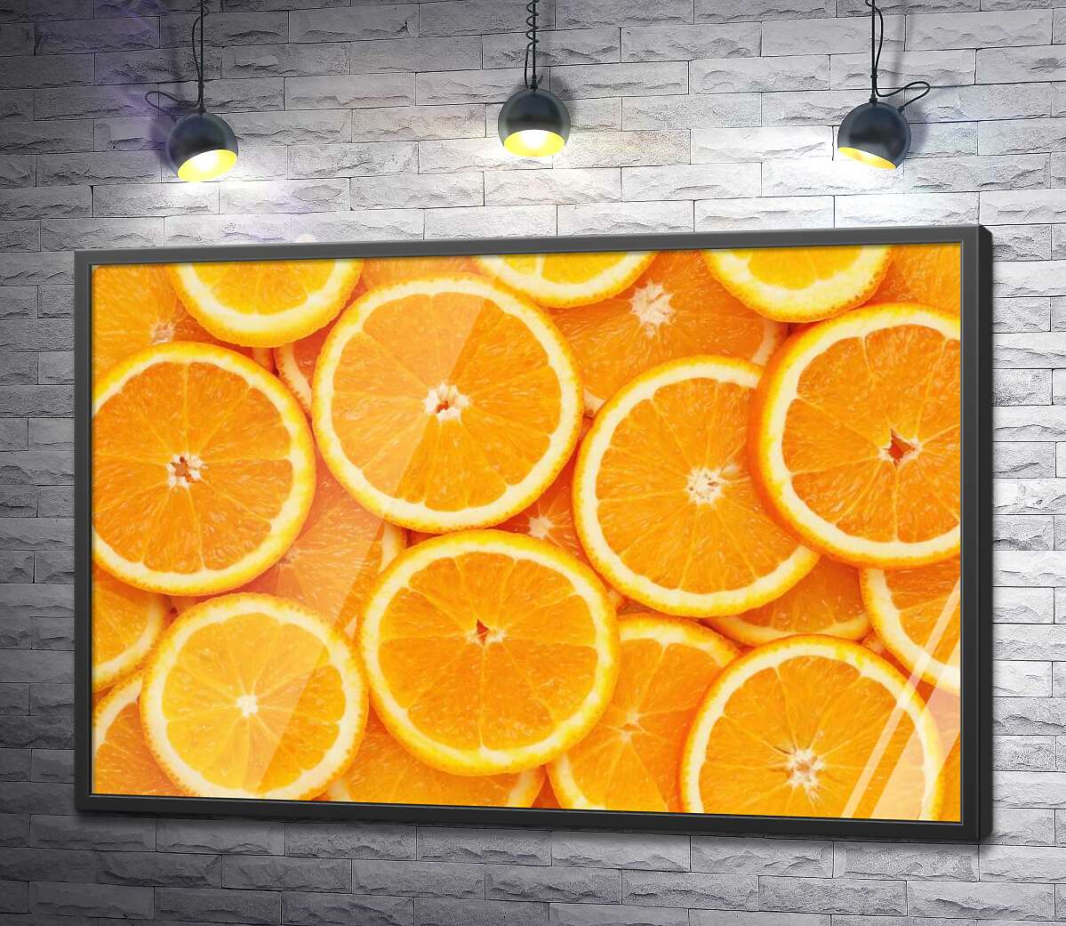 постер Соковитий візерунок зі скибок апельсина