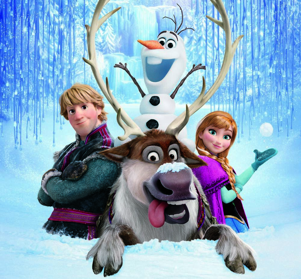 картина-постер Улюблені герої мультфільму "Крижане серце" (Frozen)