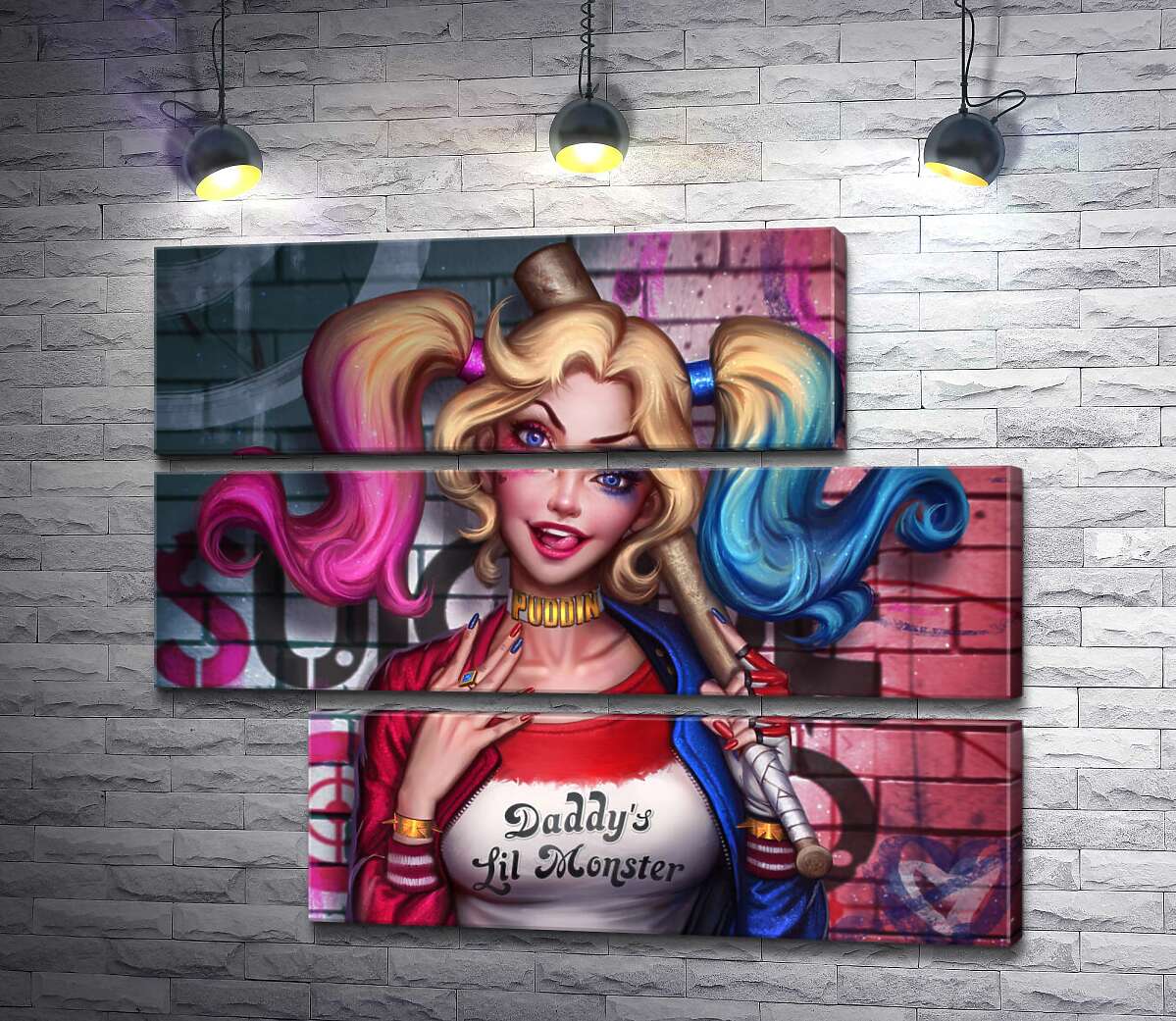 модульна картина Яскрава хуліганка Гарлі Квінн (Harley Quinn) (Модуль №16)