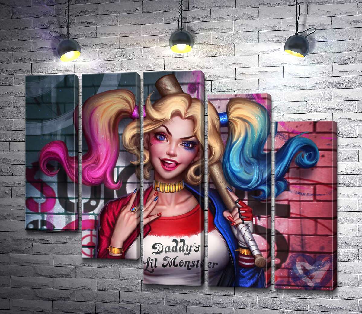 модульна картина Яскрава хуліганка Гарлі Квінн (Harley Quinn) (Модуль №28)