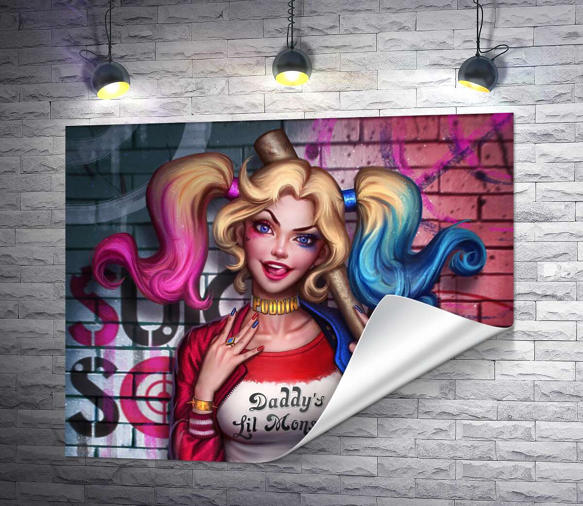печать Яркая хулиганка Харли Квинн (Harley Quinn)