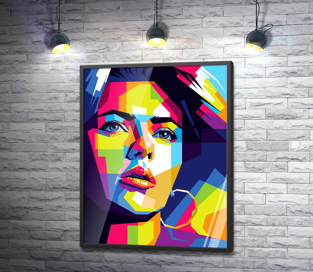 постер Яркость красок портрета Скарлетт Йоханссон (Scarlett Johansson)