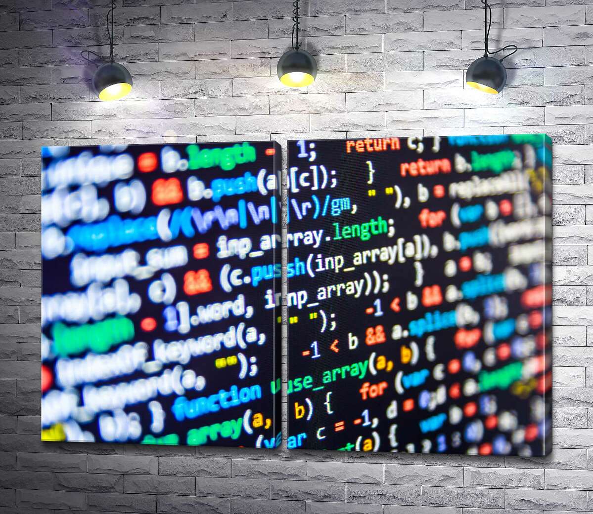 модульна картина Кольорові коди програмування