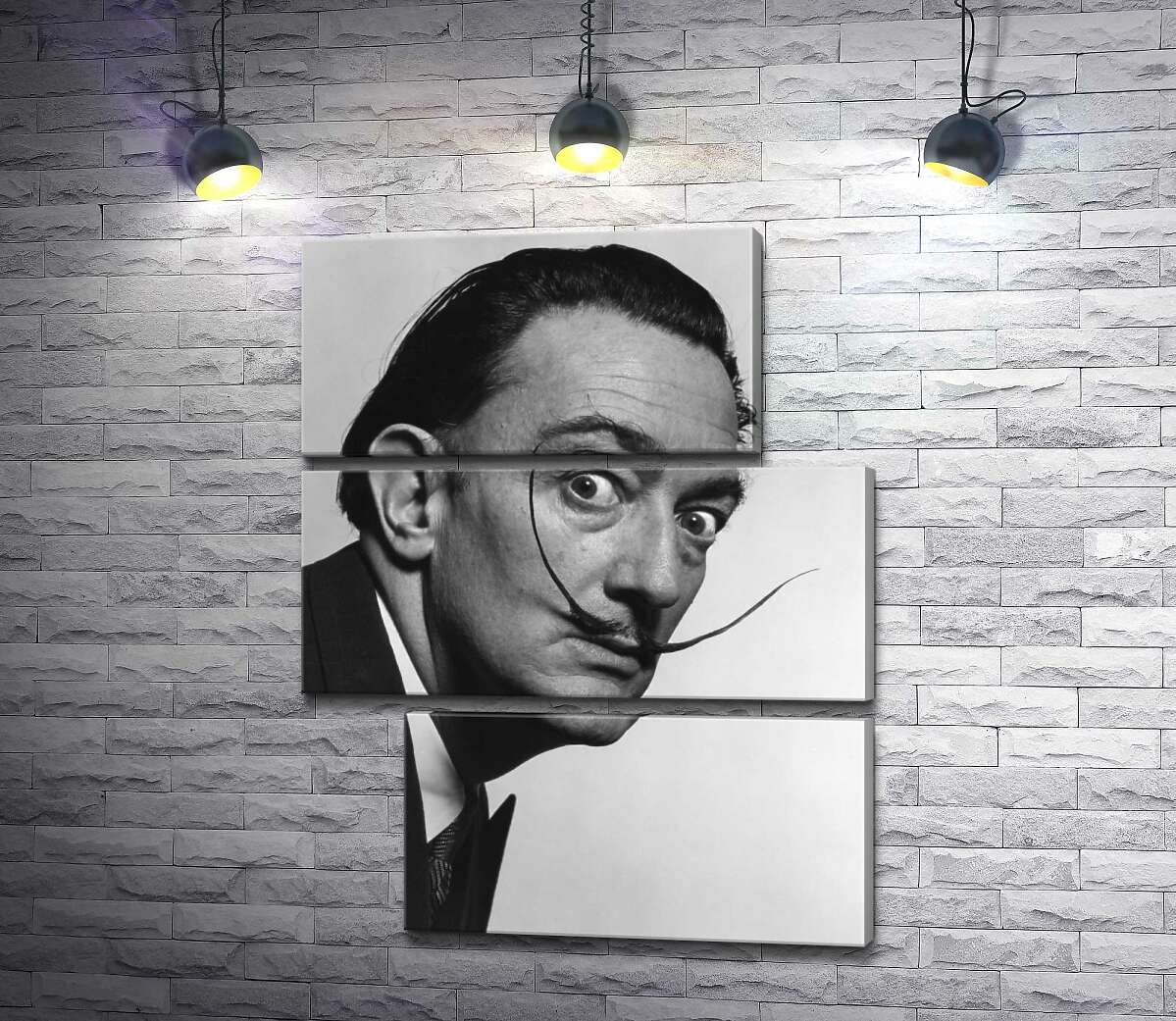 модульная картина Художник Сальвадор Дали (Salvador Dali) со знаменитыми усами (Модуль №16)