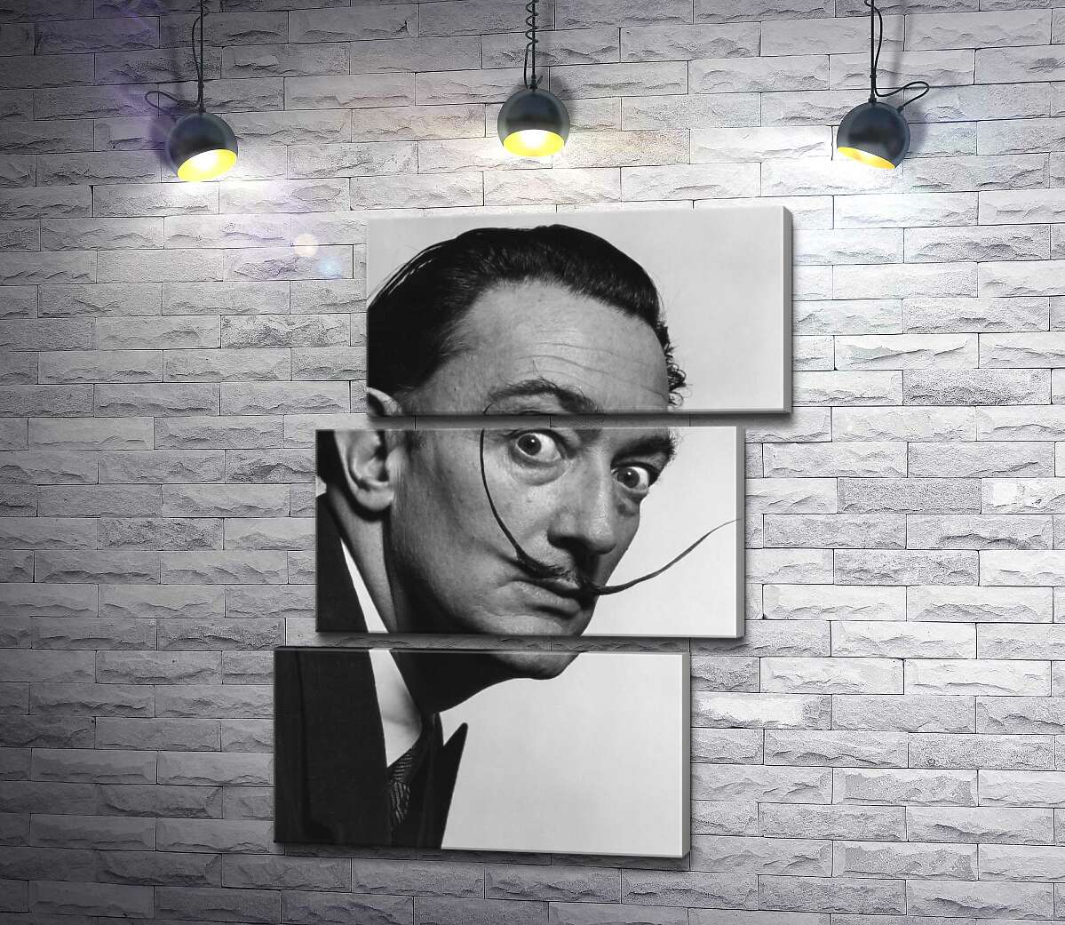 модульная картина Художник Сальвадор Дали (Salvador Dali) со знаменитыми усами (Модуль №17)