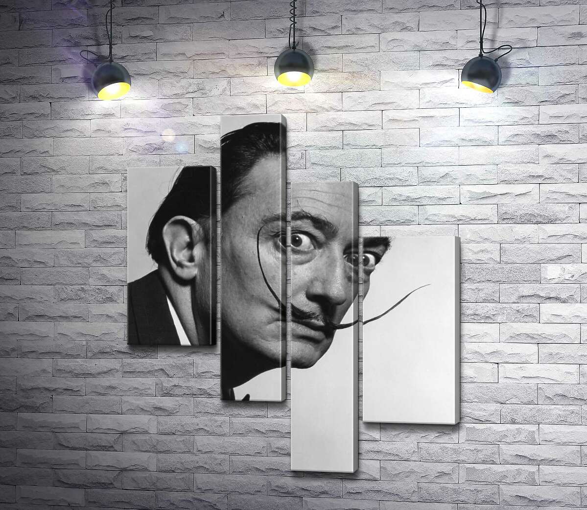 модульная картина Художник Сальвадор Дали (Salvador Dali) со знаменитыми усами (Модуль №21)