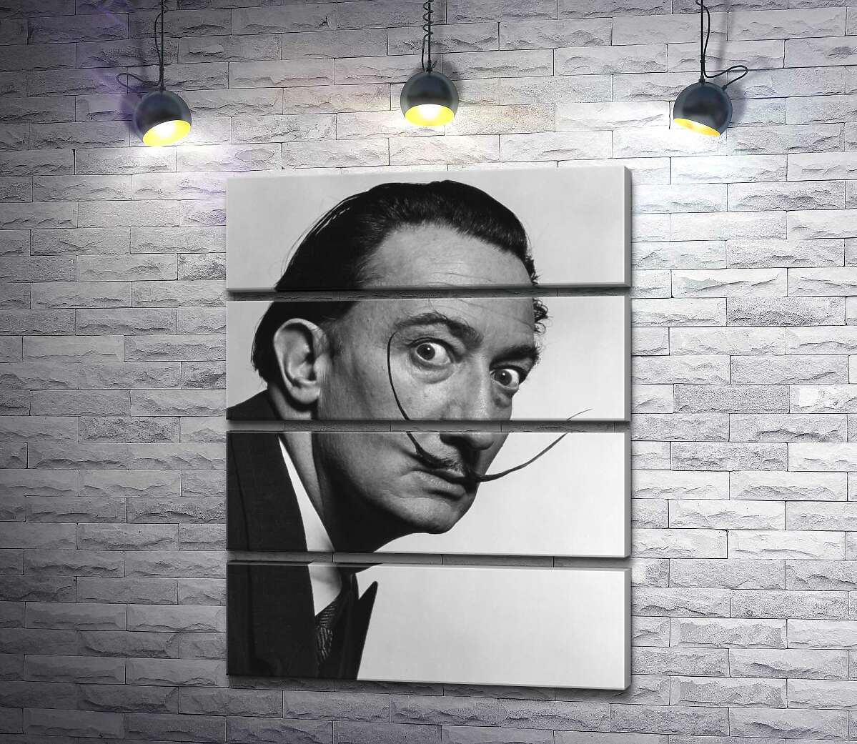 модульна картина Художник Сальвадор Далі (Salvador Dali) із знаменитими вусами (Модуль №22)
