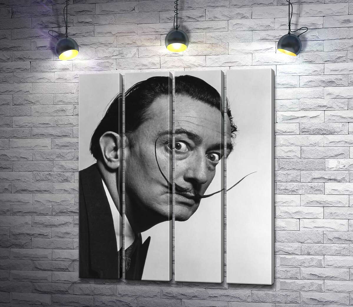 модульная картина Художник Сальвадор Дали (Salvador Dali) со знаменитыми усами (Модуль №24)