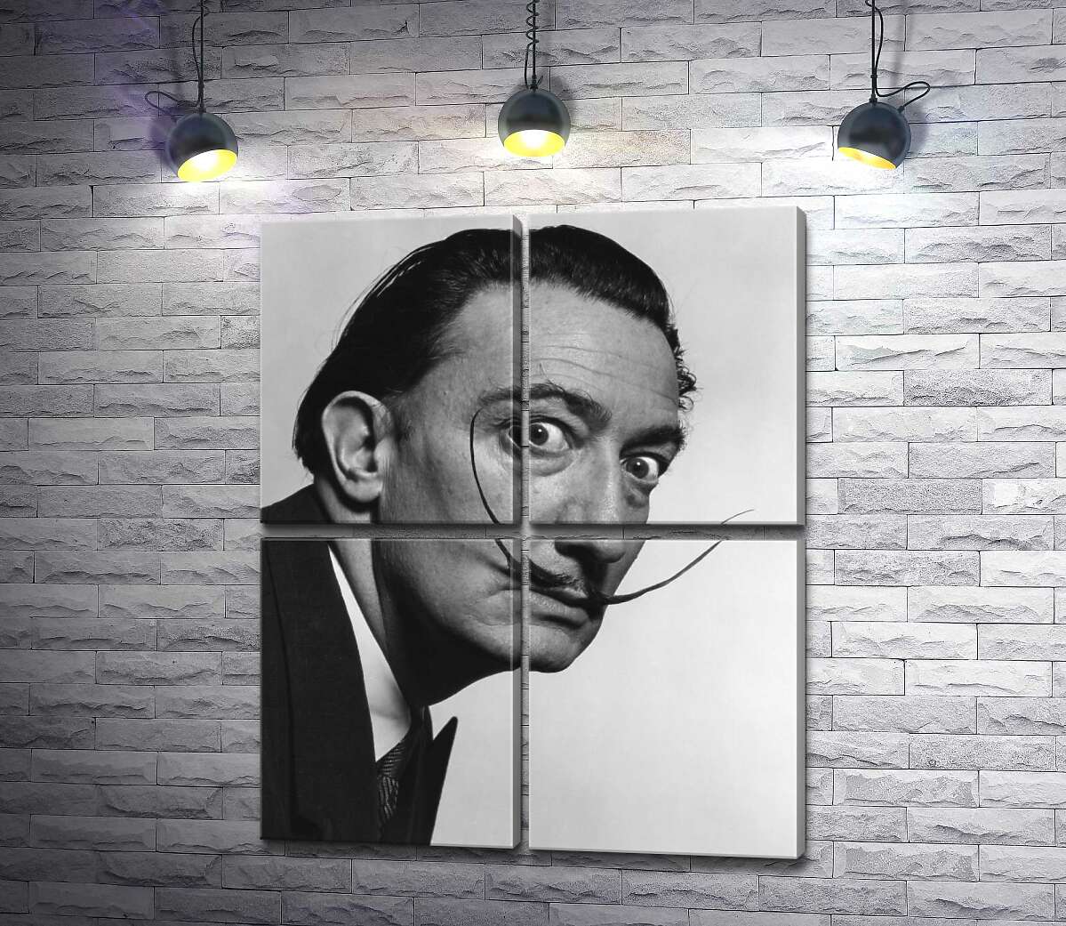 модульна картина Художник Сальвадор Далі (Salvador Dali) із знаменитими вусами (Модуль №25)