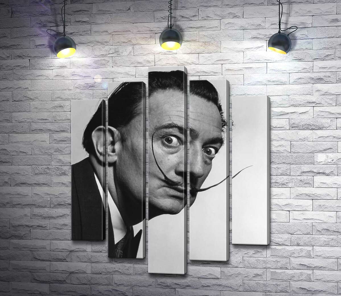 модульна картина Художник Сальвадор Далі (Salvador Dali) із знаменитими вусами (Модуль №4)