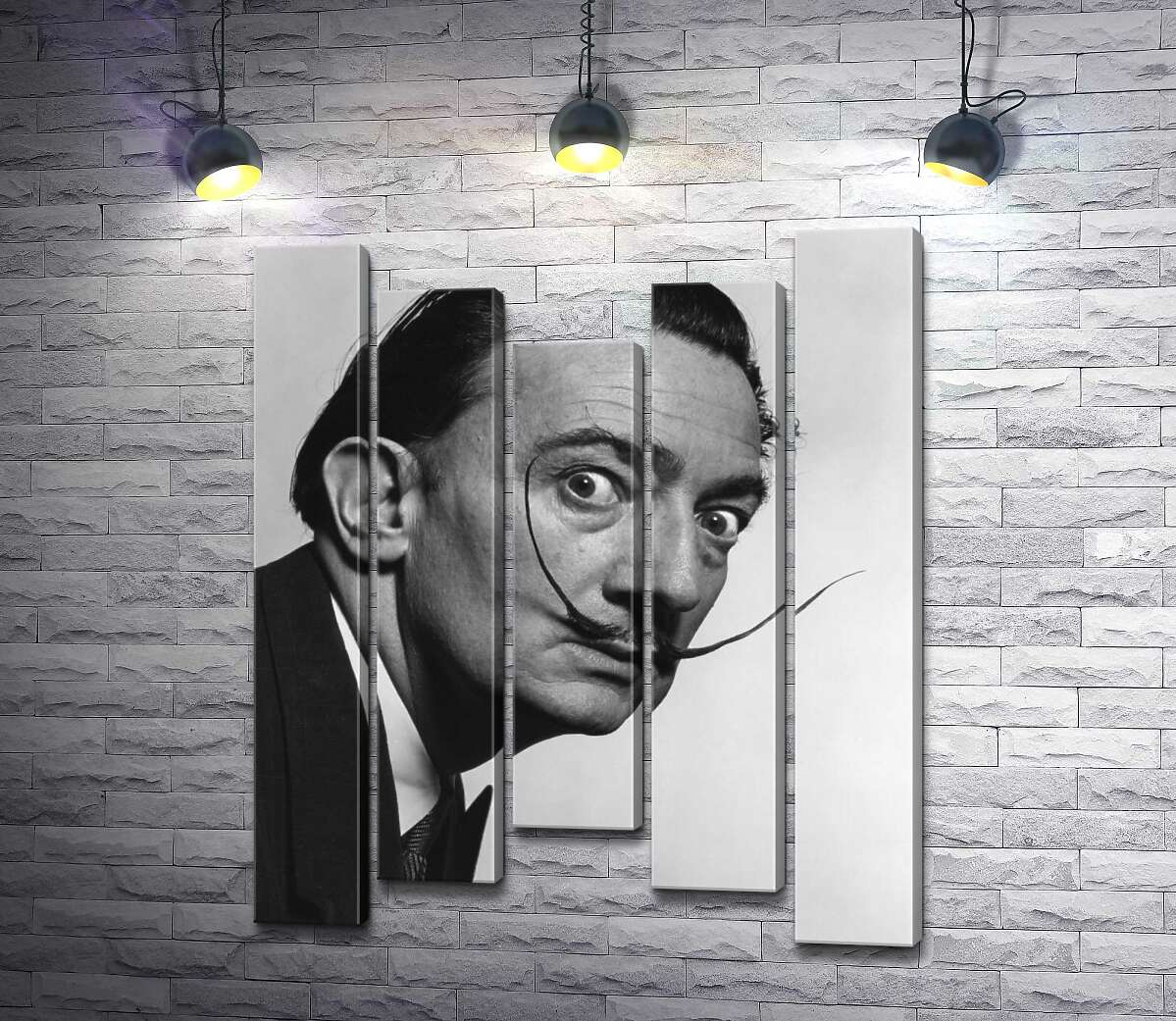 модульная картина Художник Сальвадор Дали (Salvador Dali) со знаменитыми усами (Модуль №27)