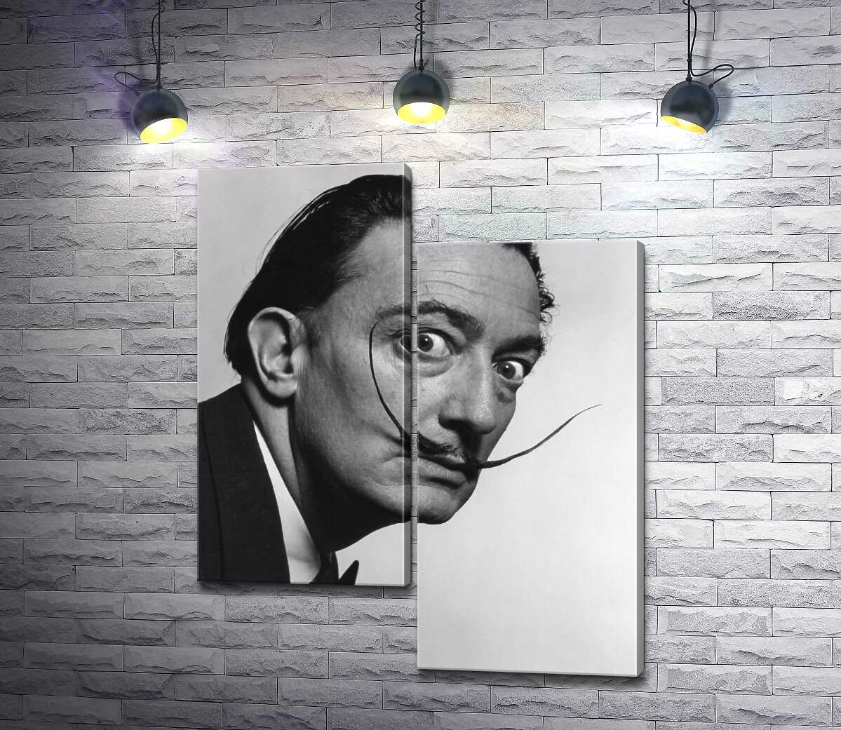 модульная картина Художник Сальвадор Дали (Salvador Dali) со знаменитыми усами (Модуль №9)