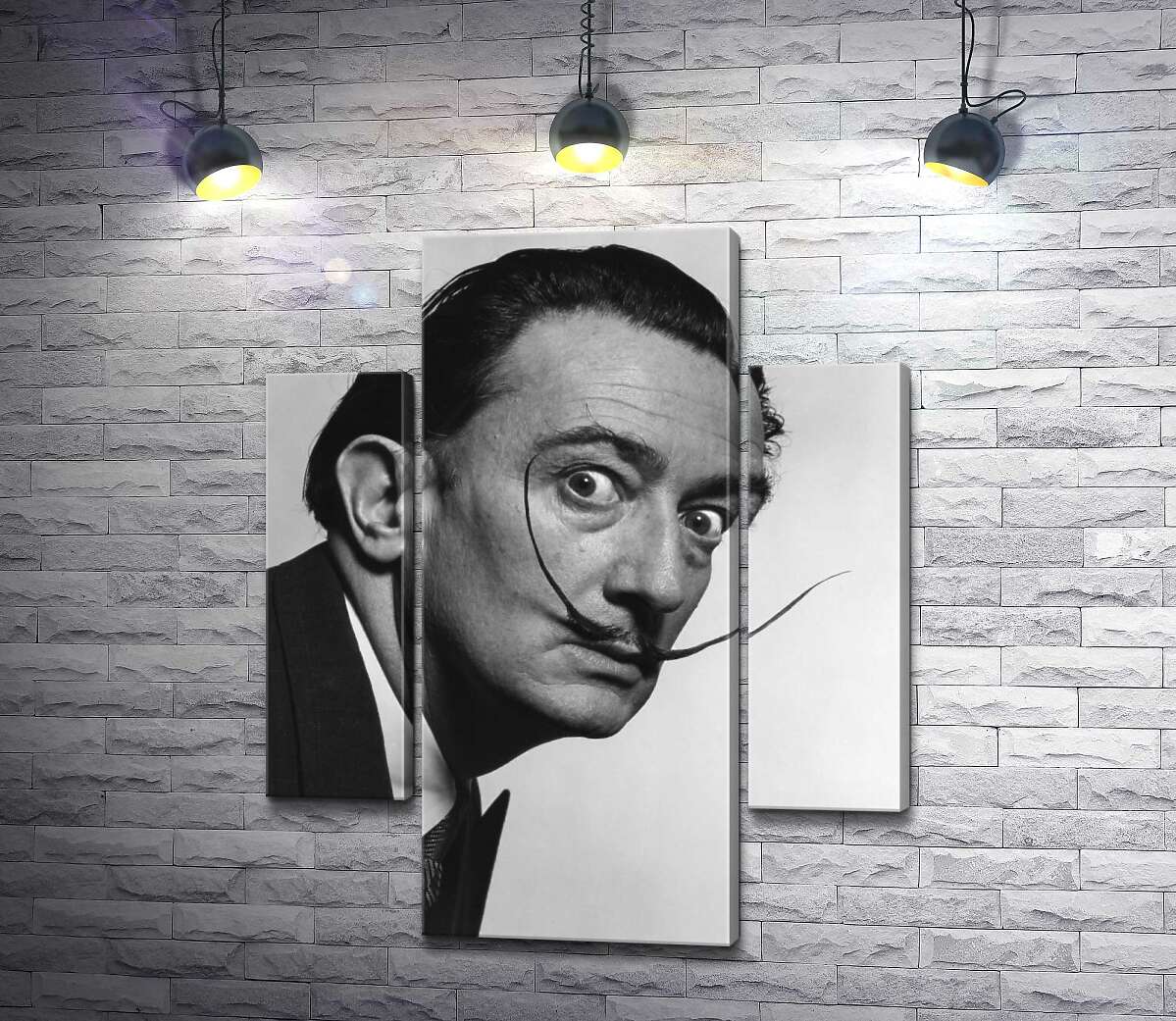 модульна картина Художник Сальвадор Далі (Salvador Dali) із знаменитими вусами (Модуль №5)
